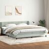 vidaXL Sommier &agrave; lattes de lit et matelas gris clair 180x210cm velours