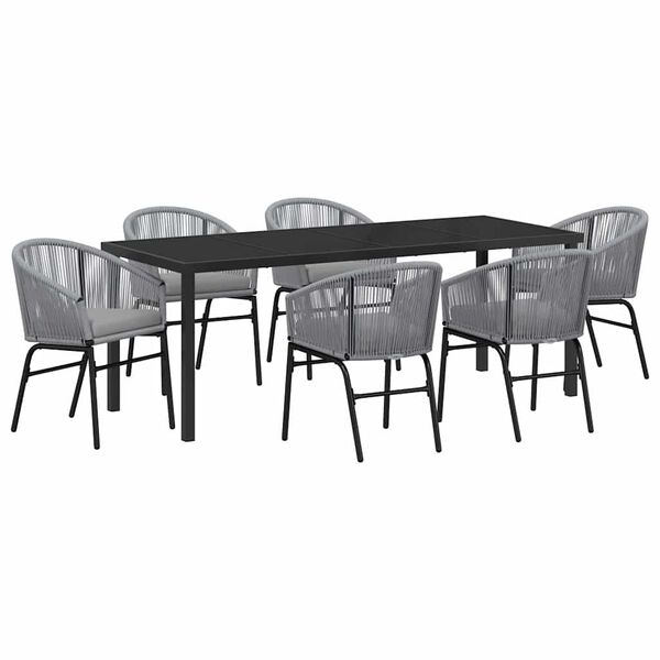 vidaXL Ensemble de salle &agrave; manger pour jardin 7 pcs Anthracite