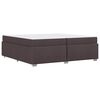 vidaXL Cadre de lit avec matelas Marron fonc&eacute; 200 x 200 cm tissu