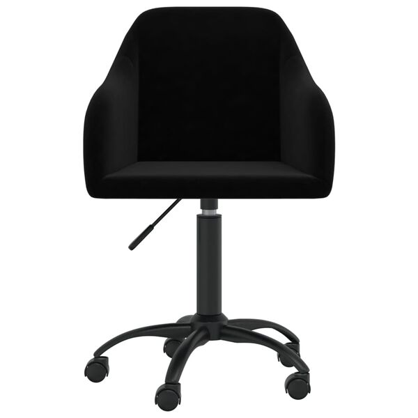 vidaXL Chaises pivotantes &agrave; manger lot de 2 noir velours