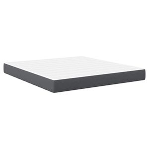 vidaXL Matelas de Lit avec matelas Gris 180 x 200 cm tissu