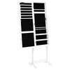 vidaXL Armoire &agrave; bijoux miroir avec lumi&egrave;res LED sur pied blanc