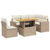 vidaXL Salon de jardin avec coussins 6 pcs beige r&eacute;sine tress&eacute;e