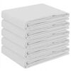 vidaXL Tissu de Table 5 pc ovale Blanc 130 x 180 cm Polyester