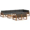 vidaXL Ensemble de canap&eacute;s d'ext&eacute;rieur 9 pcs Naturel et Anthracite