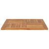 vidaXL Dessus de table Bois de teck solide Carré 80x80x2,5 cm
