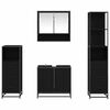 vidaXL Ensemble de mobilier de salle de bain 4 pcs Ch&ecirc;ne noir