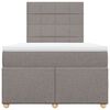 vidaXL Sommier &agrave; lattes de lit avec matelas taupe 120x190 cm tissu