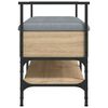 vidaXL Banc &agrave; chaussures ch&ecirc;ne sonoma 85,5x42x57,5 cm bois ing&eacute;nierie