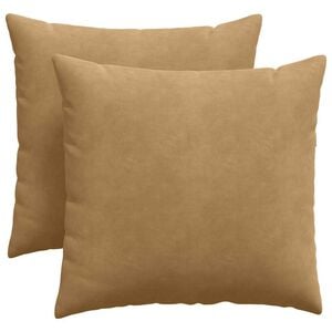 vidaXL Coussins de canap&eacute; 2 pcs Marron 45 x 45 cm