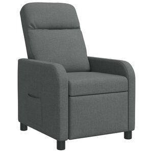 vidaXL Fauteuil inclinable Gris fonc&eacute; Tissu