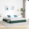 vidaXL Lit de Rangement avec matelas Vert fonc&eacute; 160 x 200 cm Velours