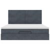 VidaXL Cadre de lit ottoman avec matelas gris fonc&eacute; 180x200cm velours