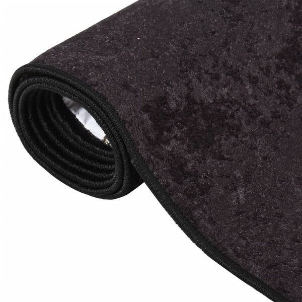 vidaXL Tapis lavable anthracite 120x170 cm antid&eacute;rapant