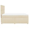 vidaXL Sommier &agrave; lattes de lit avec matelas Cr&egrave;me 160x200 cm Tissu