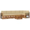 vidaXL Ensemble de canap&eacute;s d'ext&eacute;rieur 7 pc Naturel et Beige Polyester