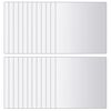 vidaXL Carreau de miroir 24 pcs Carré Verre