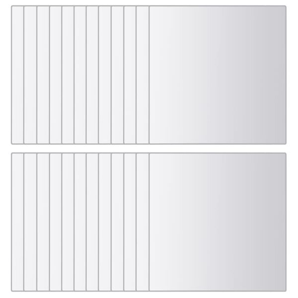 vidaXL Carreau de miroir 24 pcs Carré Verre