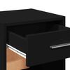 vidaXL Tables de chevet 2 pcs noir 35x34x65 cm bois d&rsquo;ing&eacute;nierie