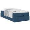 vidaXL Cadre de lit ottoman avec matelas bleu 90x190 cm tissu