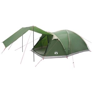vidaXL Tente Cabane avec toit Vert 6 personnes Polyester et Acier