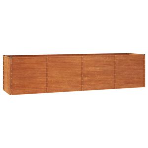 vidaXL Lit sur&eacute;lev&eacute; de jardin rouill&eacute; 320x80x77 cm acier corten