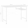 vidaXL Bureau d'ordinateur Blanc 105x55x72 cm MDF et m&eacute;tal