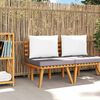 vidaXL Chaise de jardin avec coussins bois d'acacia massif