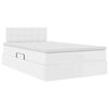 vidaXL Lit avec rangement et matelas Blanc 120 x 190 cm Simili cuir