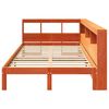 vidaXL Lit biblioth&egrave;que sans matelas cire marron 120x190cm pin massif