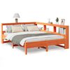 vidaXL Lit biblioth&egrave;que sans matelas cire marron 160x200 cm pin massif