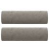 vidaXL Canapé 2 places oreillers et coussins Gris clair 120 cm Velours