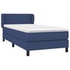 vidaXL Sommier &agrave; lattes de lit avec matelas Bleu 80x200 cm Tissu
