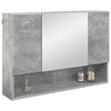 vidaXL Armoire Miroir de Salle de Bain Gris béton 80 x 17 x 55 cm