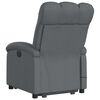 vidaXL Fauteuil inclinable de massage &eacute;lectrique Gris fonc&eacute; Tissu