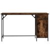 vidaXL Bureau d'ordinateur chêne fumé 131x48x75 cm bois d’ingénierie