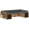 vidaXL Ensemble de canap&eacute; d'angle 7 pcs Naturel et Anthracite