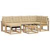 vidaXL Ensemble de canap&eacute;s d'ext&eacute;rieur 7 pc 6 place Blanc et Beige