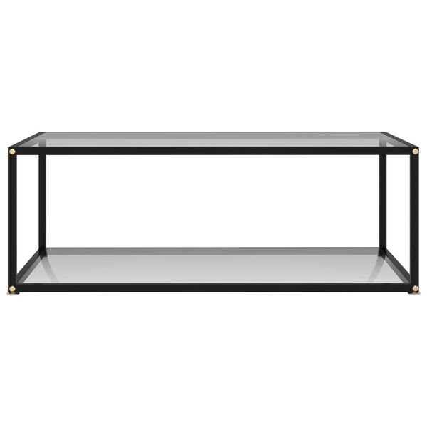 vidaXL Table basse Transparent 100x50x35 cm Verre trempé