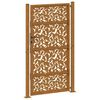 vidaXL Portail de jardin 100x175 cm en acier patin&eacute; avec motif feuille