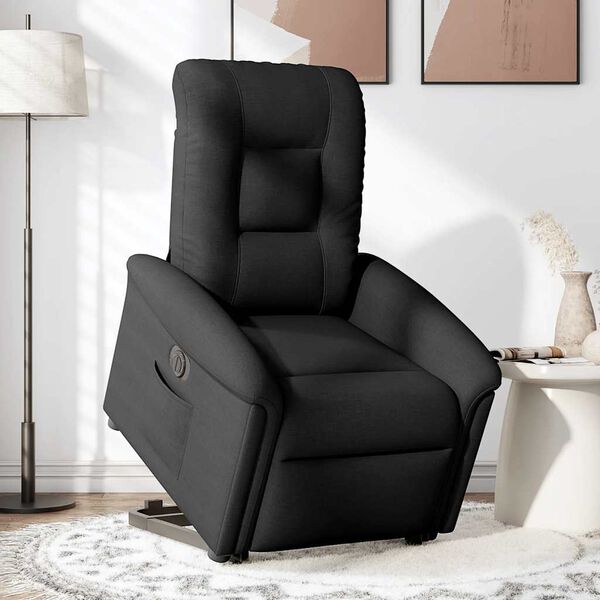 vidaXL Fauteuil inclinable &eacute;lectrique noir tissu