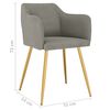 vidaXL Chaises &agrave; manger lot de 2 Gris clair Velours