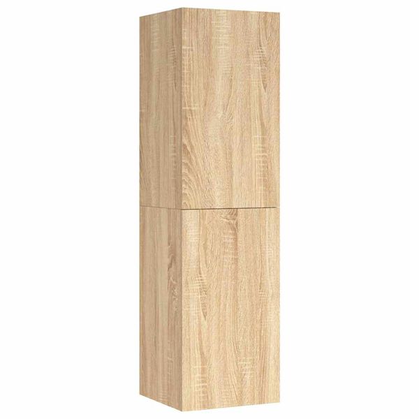 vidaXL Meubles TV 2 pcs Ch&ecirc;ne sonoma 30,5x30x110 cm Bois d&rsquo;ing&eacute;nierie