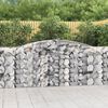 vidaXL Paniers &agrave; gabions arqu&eacute;s 10 pcs 400x50x100/120 cm Fer galvanis&eacute;