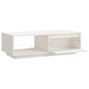 vidaXL Table basse blanc 110x50x33,5 cm bois de pin massif