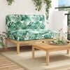 vidaXL Ensemble de Canap&eacute;s avec coussin Motif feuille 120 x 92 x 69 cm
