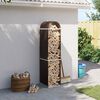 vidaXL Porte-bûches marron 40x45x170 cm acier galvanisé
