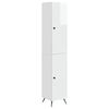 vidaXL Ensemble de Meubles 2 pc Blanc brillant Bois d'ing&eacute;nierie