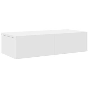 vidaXL &Eacute;tag&egrave;re murale et tiroirs blanc 60x26,5x15 cm bois d'ing&eacute;nierie