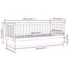 vidaXL Lit de jour sans matelas noir 100x200 cm bois de pin massif